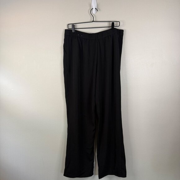 Rewash Womens Black Button & Zipper Closure Wide-Leg Pants Size 13/3 - Picture 2 of 7